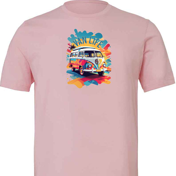 T-Shirt: Unisex "Van Life Splash Graphic" T shirt (Various sizes & colours available)