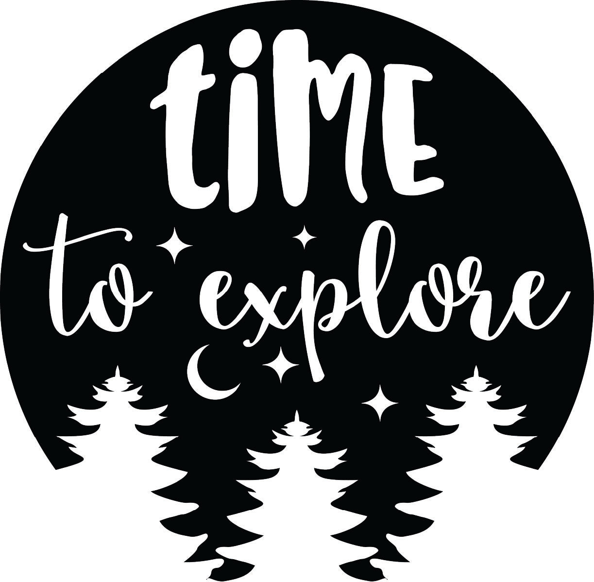 Time To Explore Vehicle Graphic x1 1off 150mm wide