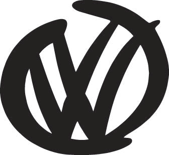 Vw Swirl Logo Vehicle Graphic 400mm /15" diam ideal for bonnet, rear or side panels