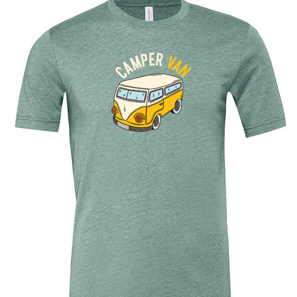 T-Shirt: Unisex " Yellow camper van" T shirt (Various sizes & colours available)