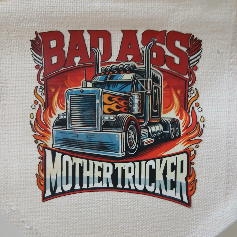 Linen Novelty Flag - "Bad ass Mother Trucker"