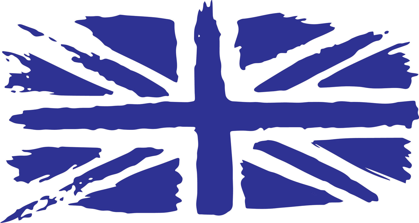 Big Messy Union Jack Flag Bonnet Or Rear Graphic - Colour Options Available