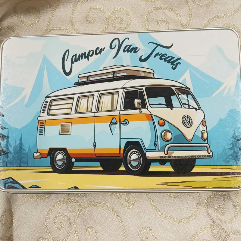 Blue Camper Van Treat Tin - Ideal Gift