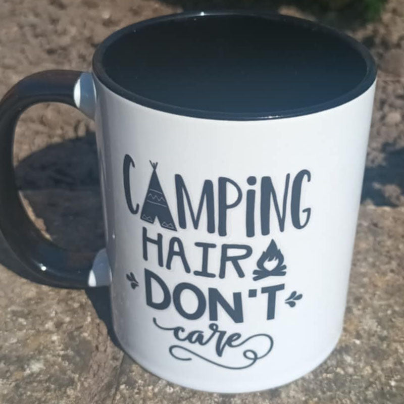 Camping Hair Don't Care Ceramic Mug 11oz