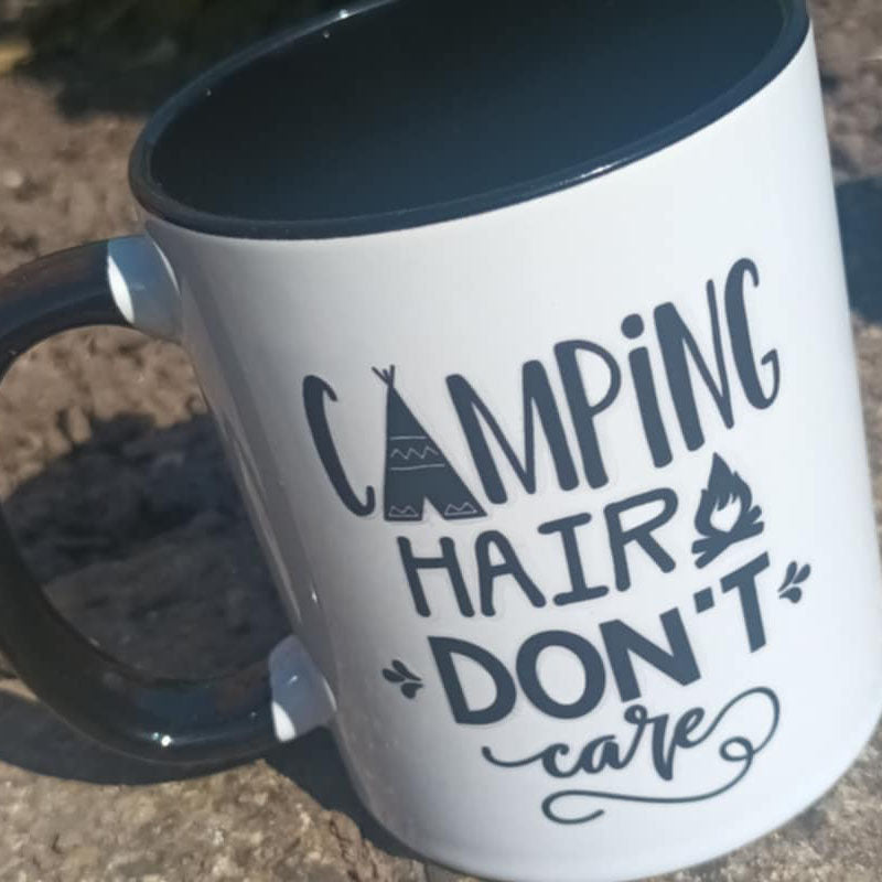 Camping Hair Don't Care Ceramic Mug 11oz