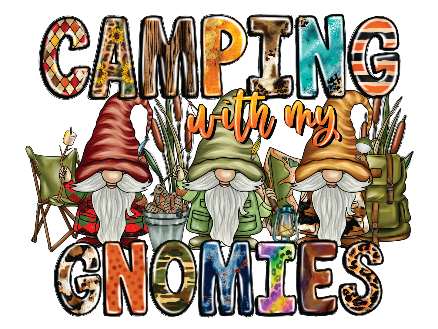 Unisex PRO RTX RX350 - Ultimate Comfort Pro Hoodie with Brushed Fleece with "Camping With My Gnomies" Graphic (Various Sizes)