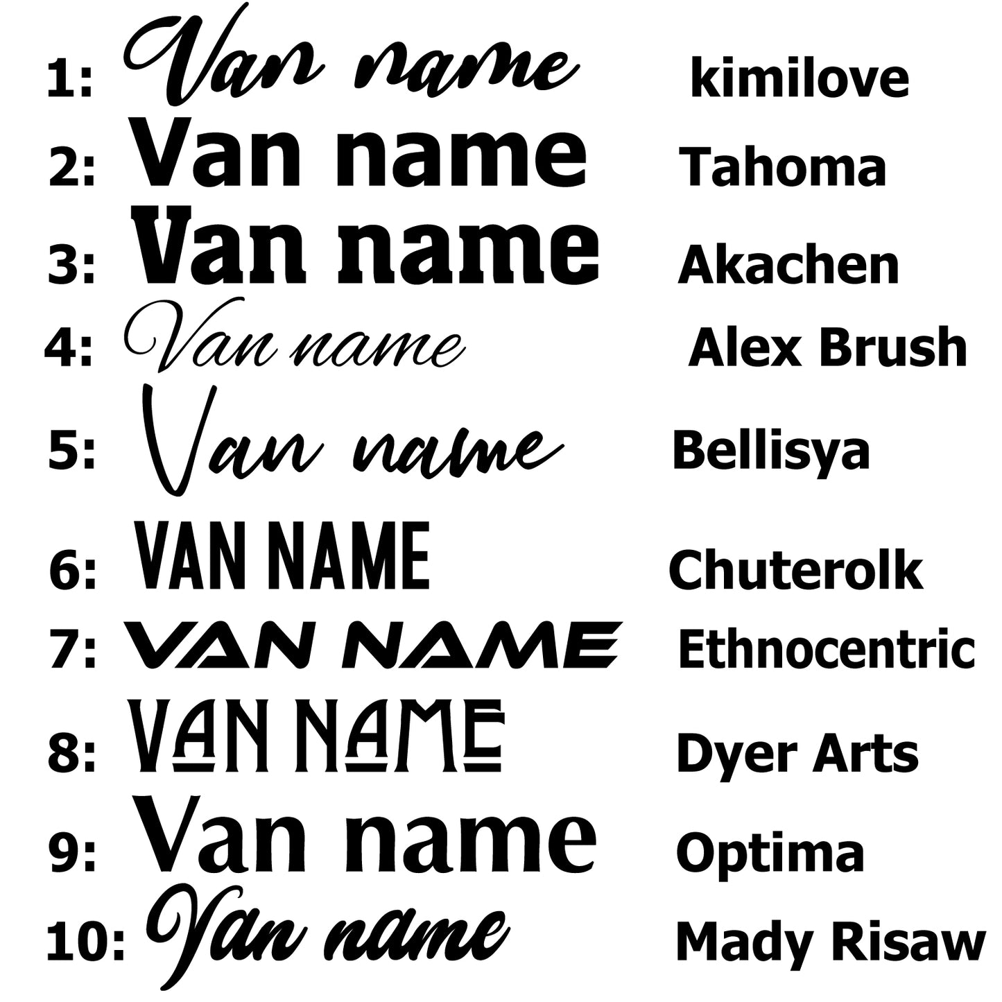 BEST SELLER!!! Custom Camper Van Name FREE!! until end Nov - Code FREE NAME
