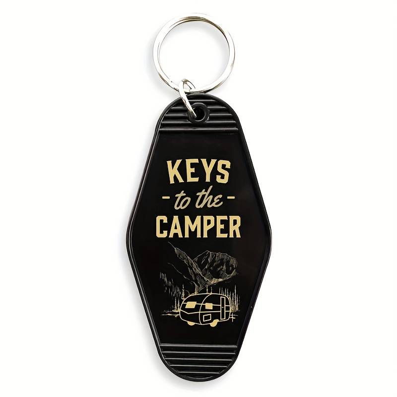Plastic Camper RV Camping Keychain