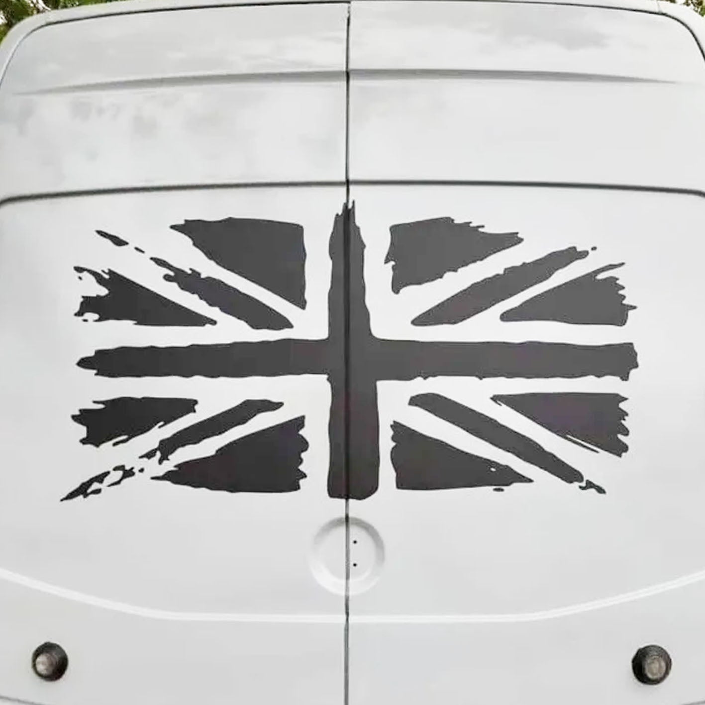 Messy Union Jack Flag Bonnet Or Rear Graphic - Colour Options Available