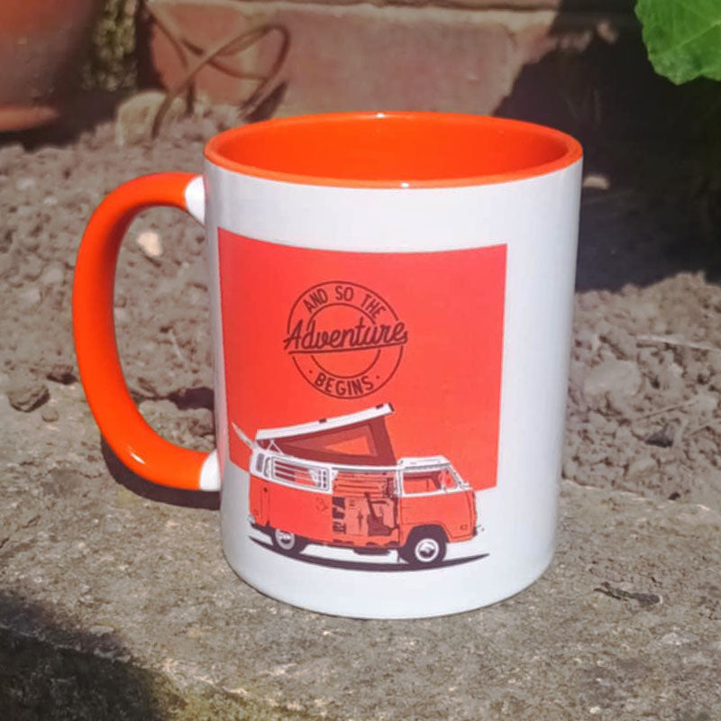 Ceramic Mug 11oz with "Let the Adventure Begin