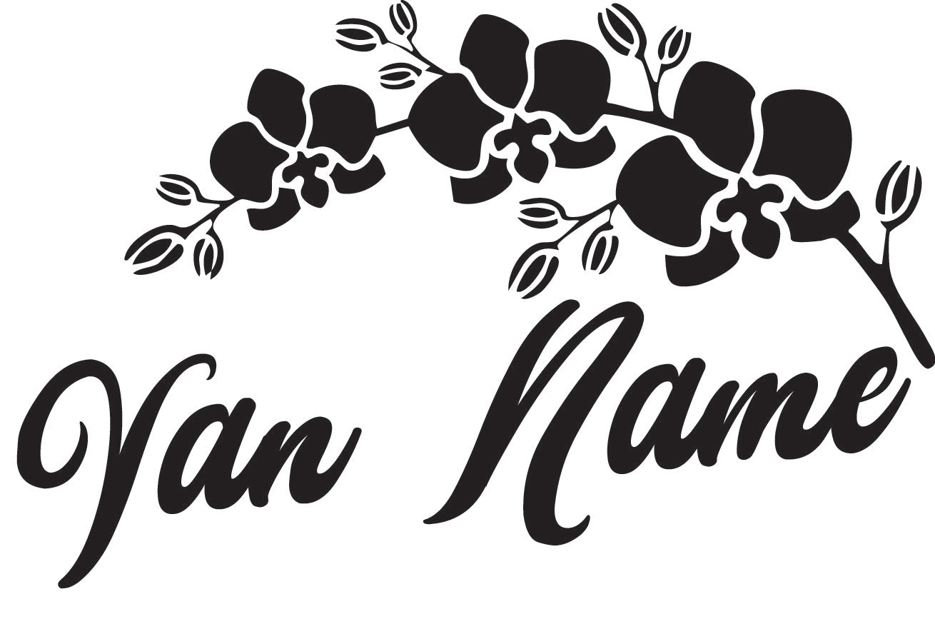 Custom Flower Camper | Motorhome | Car Name Graphic x1off