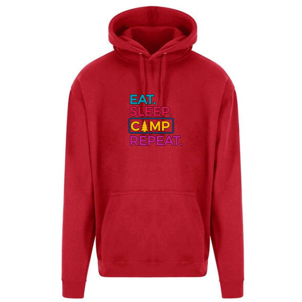 Unisex PRO RTX RX350 - Ultimate Comfort Pro Hoodie with Brushed Fleece with "Eat Sleep Camp Repeat" Graphic (Various Sizes)
