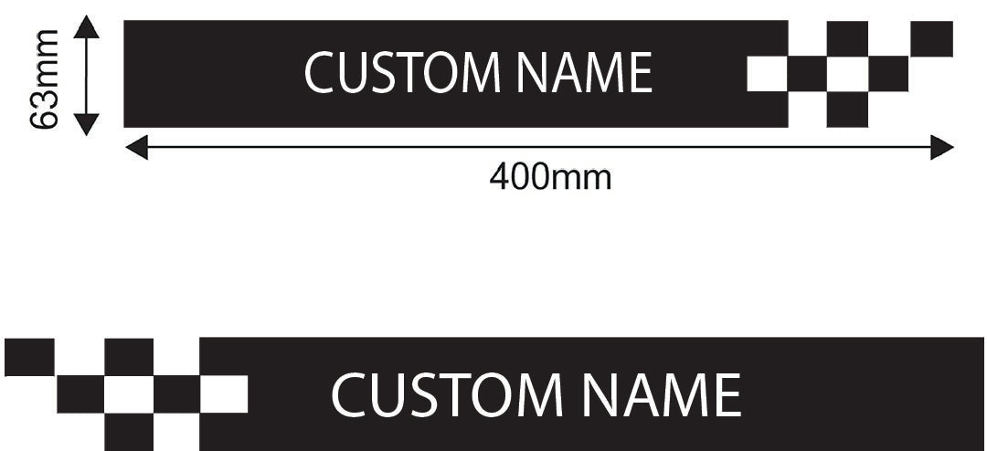 Custom Name Cube Block Graphic - Sold as a pair