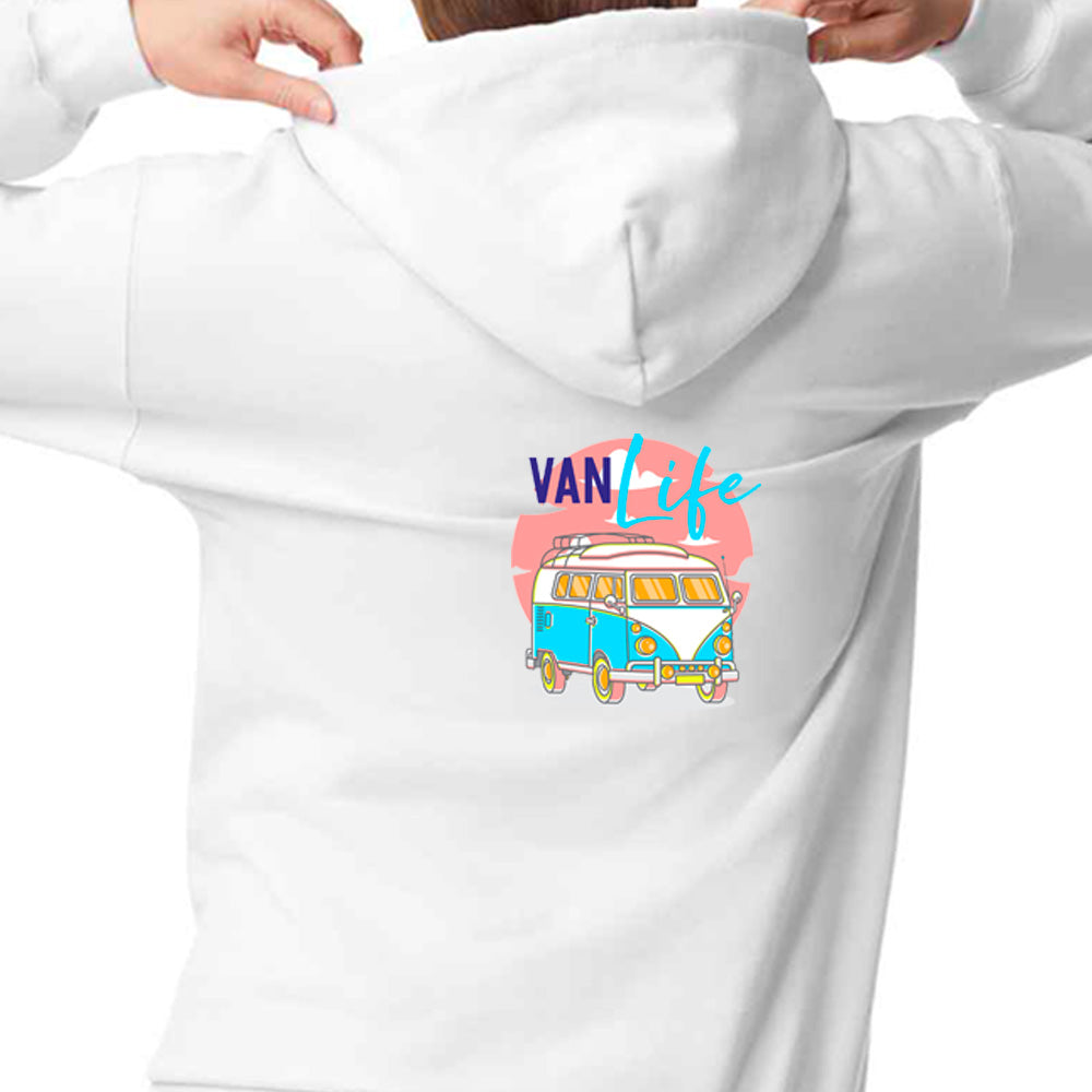 Unisex PRO RTX RX350 - Ultimate Comfort Pro Hoodie with Brushed Fleece with "Van Life Neon" Graphic (Various Sizes)