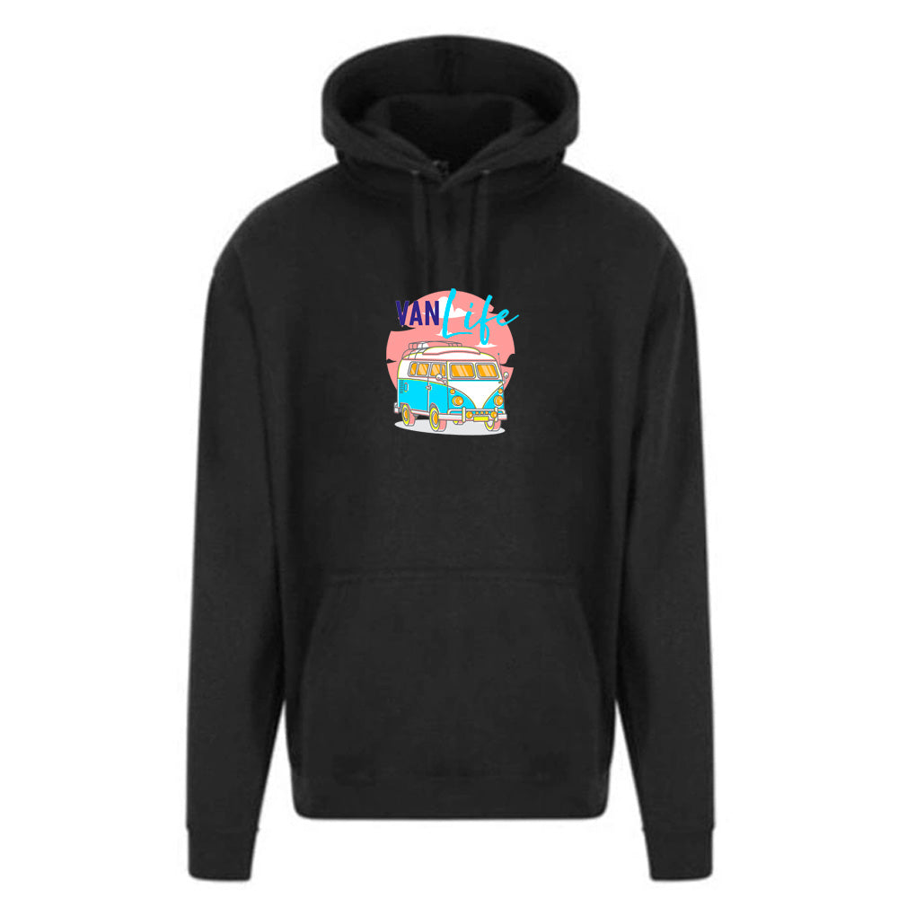 Unisex PRO RTX RX350 - Ultimate Comfort Pro Hoodie with Brushed Fleece with "Van Life Neon" Graphic (Various Sizes)