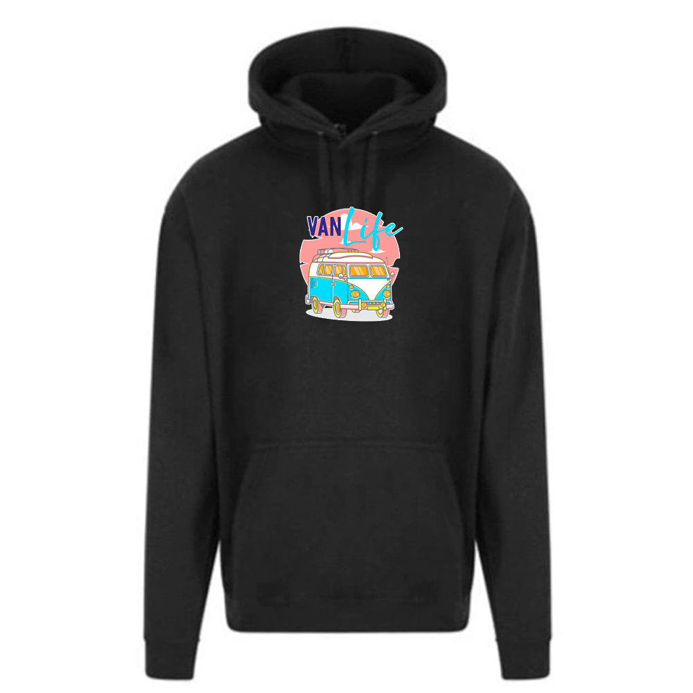 Unisex PRO RTX RX350 - Ultimate Comfort Pro Hoodie with Brushed Fleece with "Van Life Neon" Graphic (Various Sizes)