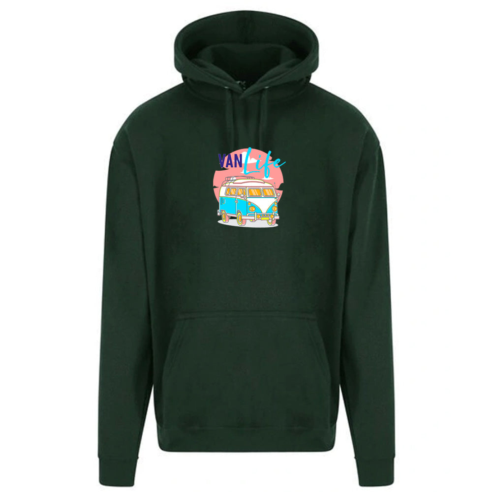 Unisex PRO RTX RX350 - Ultimate Comfort Pro Hoodie with Brushed Fleece with "Van Life Neon" Graphic (Various Sizes)