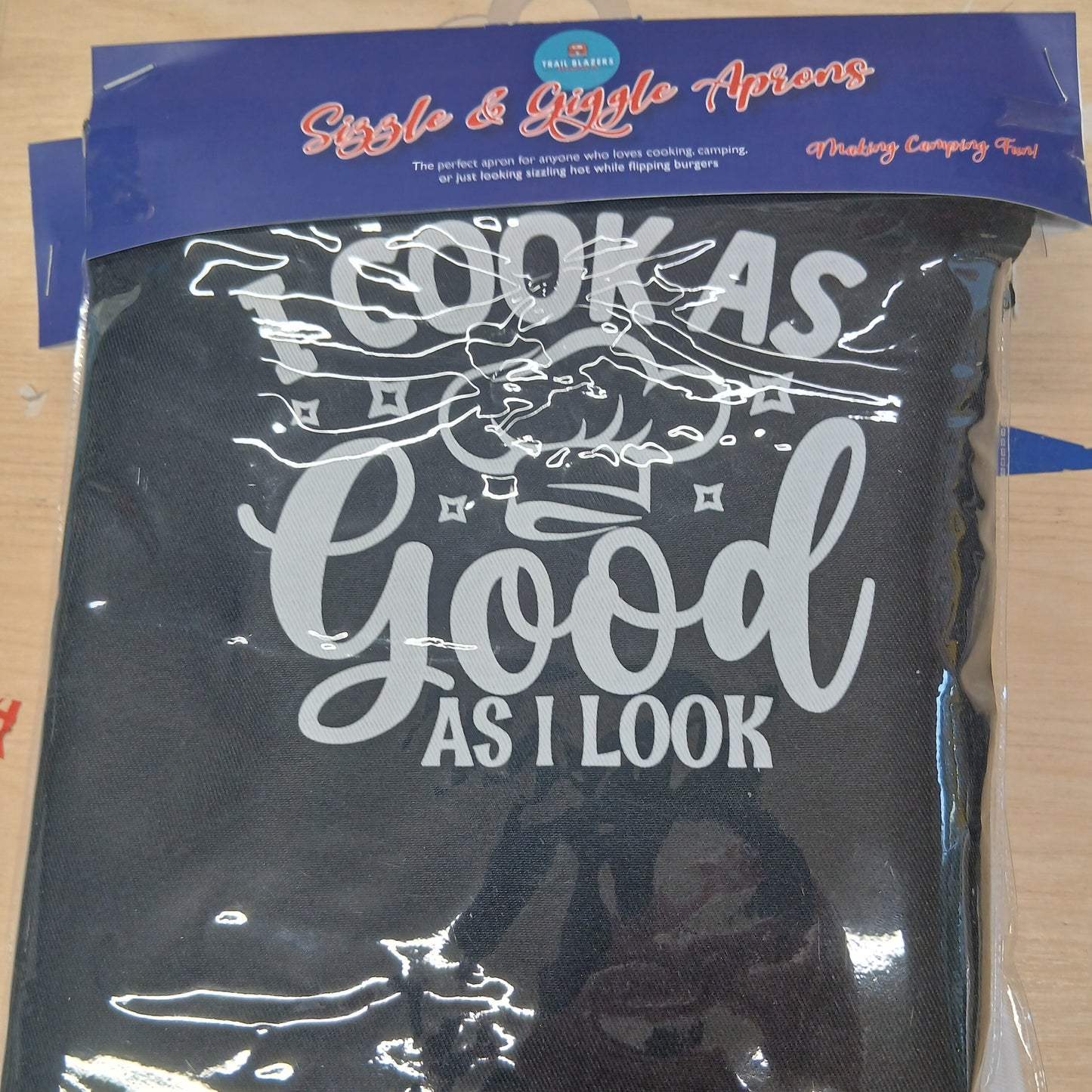 Fun White Or Black Apron with Silly message on the Front  “"I cook as good as I look” (Various Options)