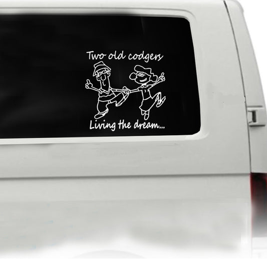 Sticker: Two Old Codgers Vehicle Graphic 200mm length