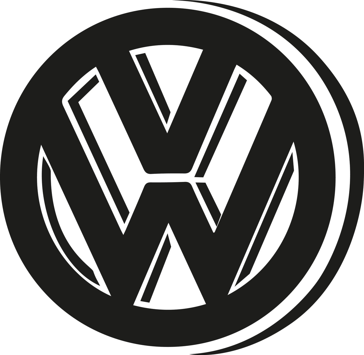 "3d VW Logo "Sticker ideal for any VW vehicle x1off (3 size options available)