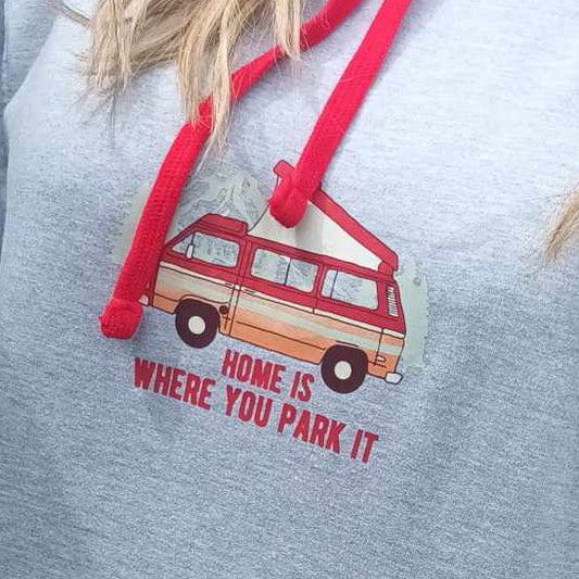 "Home Is Where You Park It" Premium Unisex Crew Neck Soft Cotton T-Shirt (Various colours & Sizes)