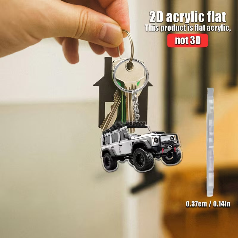 2D Acrylic 4x4 car keyring