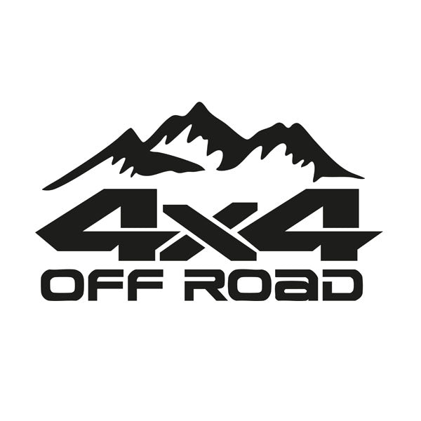 4x4 Off Road Mountains Logo Vehicle Sticker x1 off (2 size options available)