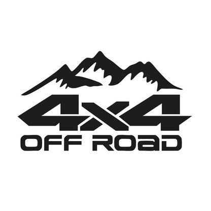 4x4 Off Road Mountains Logo Vehicle Sticker x1 off (2 size options available)