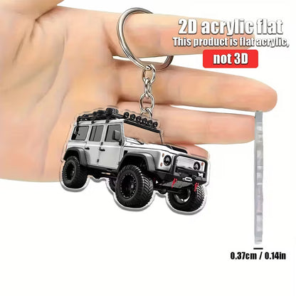 2D Acrylic 4x4 car keyring