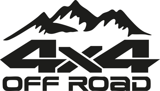 "4x4 off road mountains "Sticker ideal for any vehicle x1off (2 sizes available)