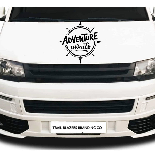 Adventure Awaits Vehicle Sticker ideal for any vehicle (4 size options available singles or pairs)