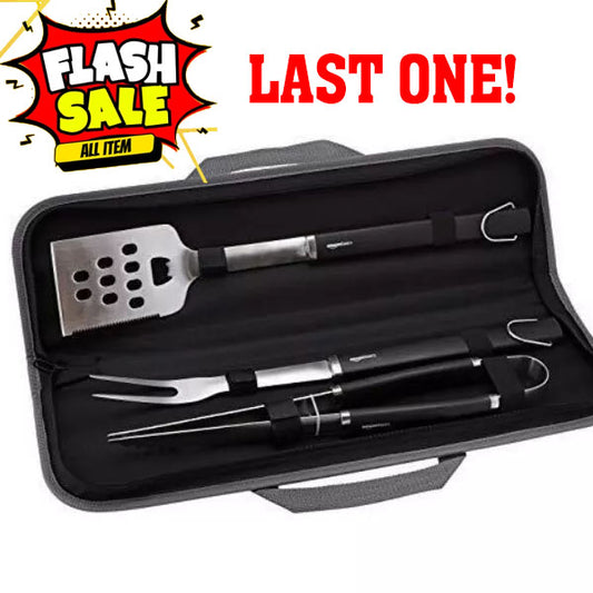 SALE - LAST ONE!!!  Amazon Basics 3 piece Barbecue set BBQ, Complete with bag  NOW £7.00