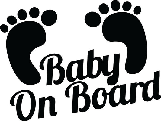 Baby on Board Sticker 150mm length ideal for any vehicle x1off