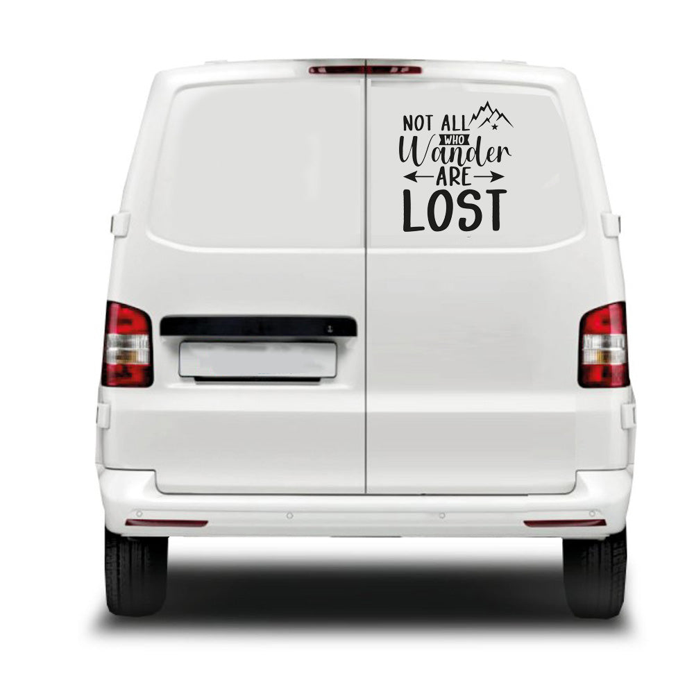 Not All That Wander Are Lost Vehicle Sticker (2 size options available)