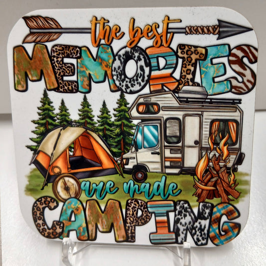 Camper Van Coaster - The Best Memories are made camping x1 off