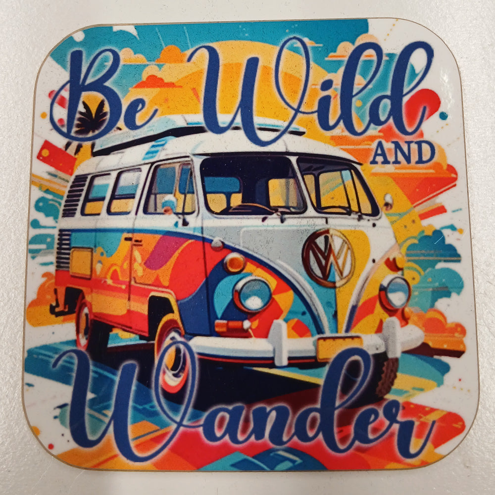 Camper Van Coaster - Be Wild & Wander x1 off
