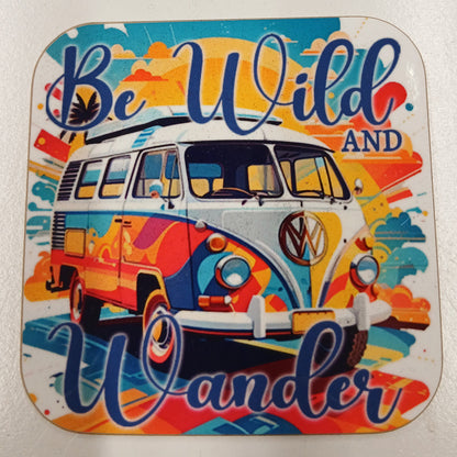 Camper Van Coaster - Be Wild & Wander x1 off