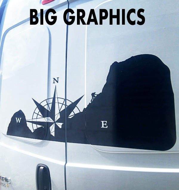 We sell big graphics for all makes and models of vehices
