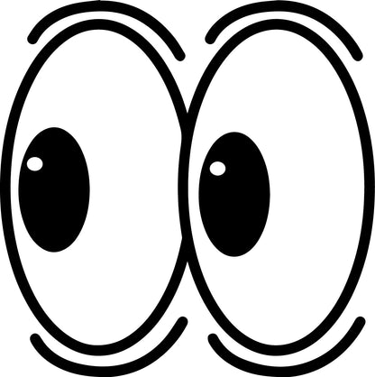 Big Pair Comical Eyes Sticker ideal for any vehicle (4 size options available)
