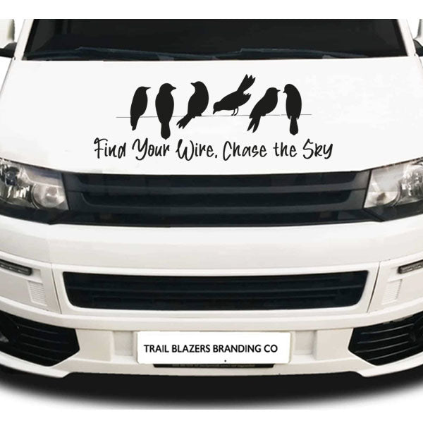 "Find Your Wire Chase The Sky" Sticker ideal for any vehicle x1off  (options available)