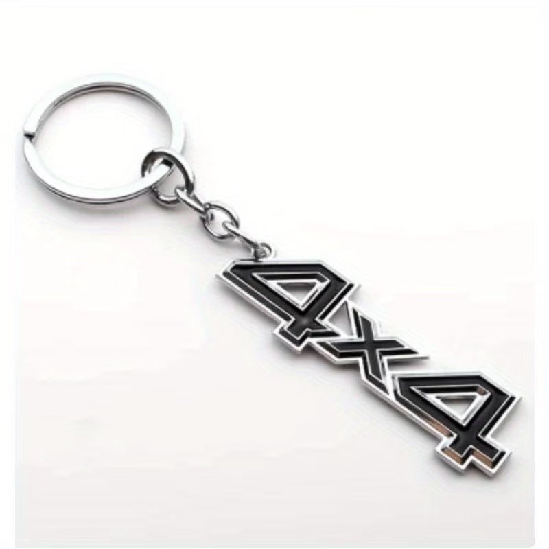 Silver with coloured option 4x4 keyring