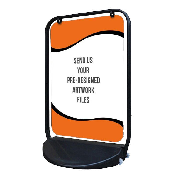 Custom Swing Sign Pavement Display for Outdoor Advertising - Eco Swing Sign (430mm x 625mm)