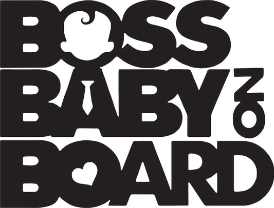 Boss Baby On Board Sticker 100mm length ideal for any vehicle x1off