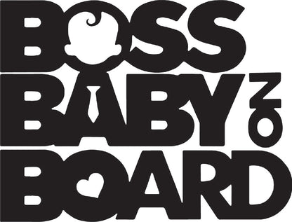Boss Baby On Board Sticker 100mm length ideal for any vehicle x1off