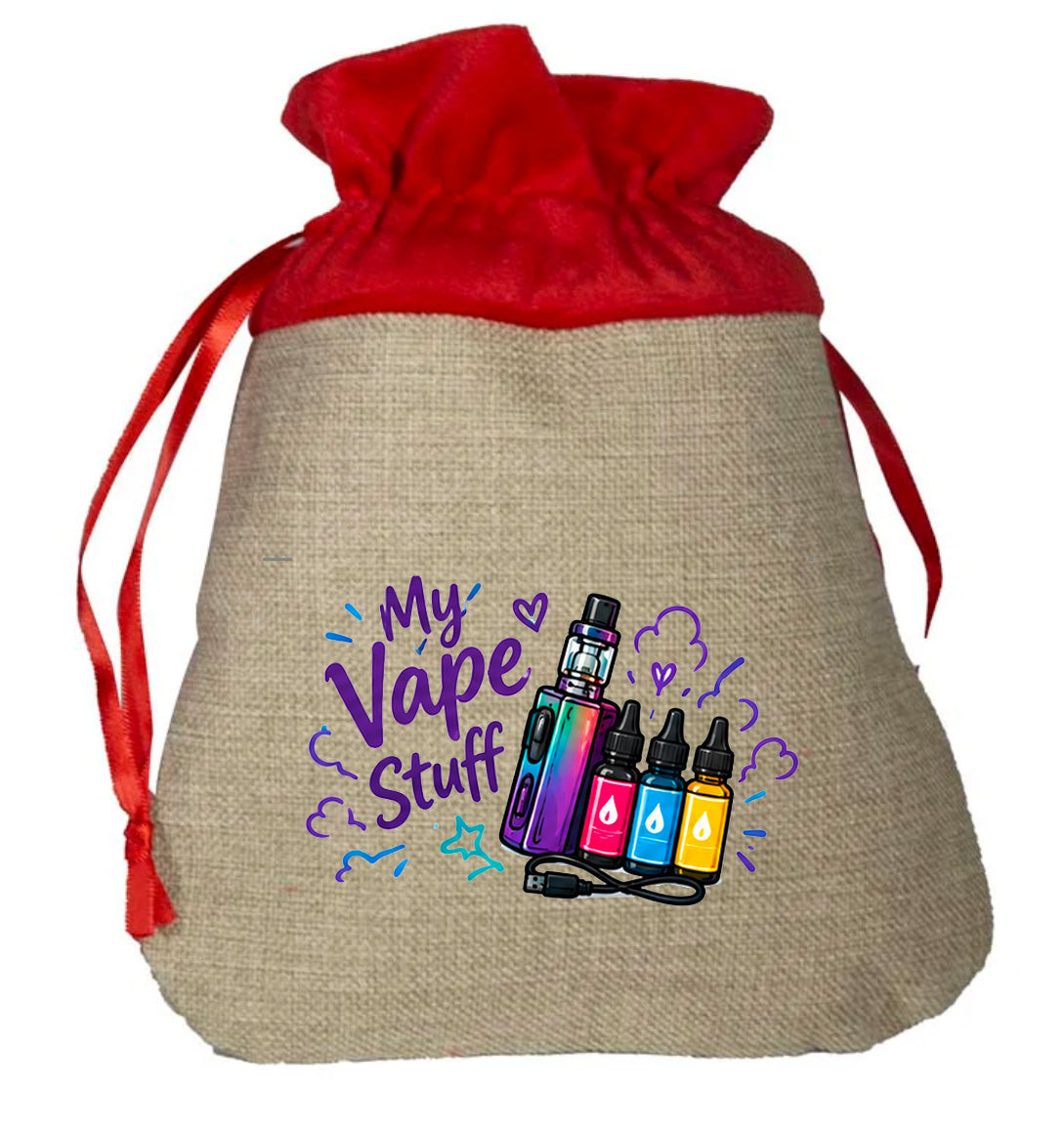 My Vape Kit Bag - Small Faux Burlap Gift Bag (not Contents)