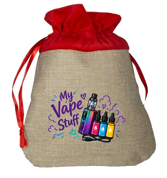 My Vape Kit Bag - Small Faux Burlap Gift Bag (not Contents)