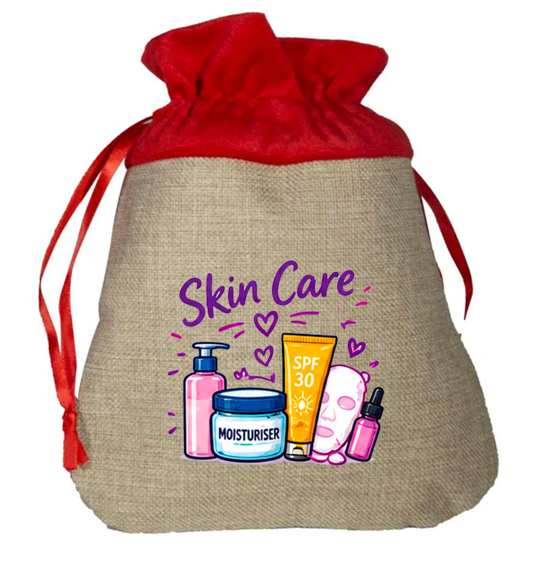 Skincare - Small Faux Burlap Gift Bag (not Contents)