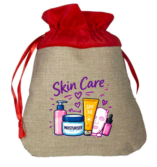 Skincare - Small Faux Burlap Gift Bag (not Contents)