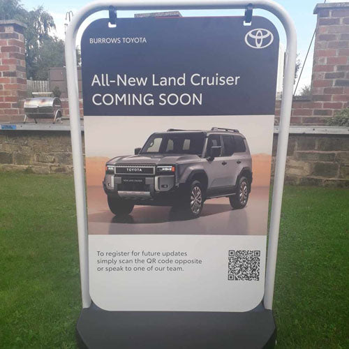 Custom Swing Sign Pavement Display for Outdoor Advertising - Eco Swing Sign (430mm x 625mm)