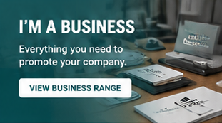 Our Business Essentials range covers everything you need to promote your business, including signage, vehicle graphics, workwear, print and promotional products.